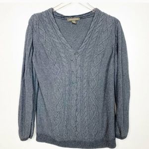 Tommy Bahama Cashmere Cable Knit Sweater Blue L